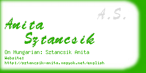 anita sztancsik business card